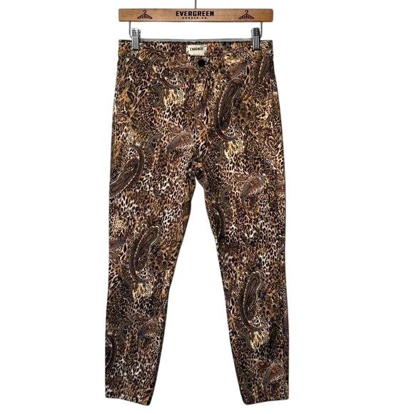 L’Agence Women’s Margot Leopard Paisley Margot High Rise Skinny Denim Jean Sz 28 - Picture 1 of 9